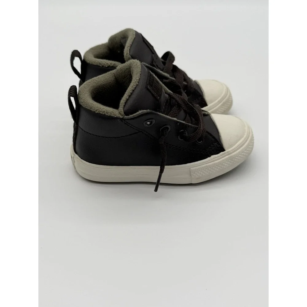 Converse All Star Toddler Size 6 Brown Fleece‎ Lined High Top Sneakers Unisex